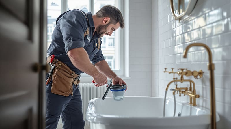 service de débouchage baignoire à paris pour une solution rapide et efficace. experts disponibles pour dégager vos canalisations rapidement.