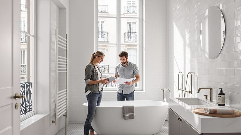obtenez un devis rapide pour la rénovation de votre salle de bain à paris. des experts qualifiés pour transformer votre espace avec qualité et efficacité.