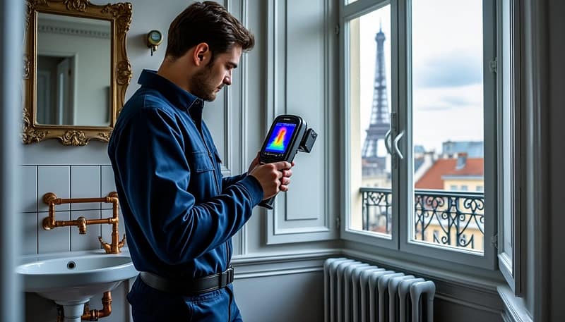 découvrez nos services professionnels de recherche et détection de fuites d'eau à paris. obtenez des devis clairs et des tarifs compétitifs pour réparer rapidement vos problèmes d'infiltration.